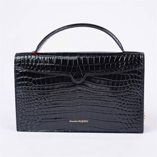 Túi Alexander MC Queen Handle đen sz24 LN) KG+