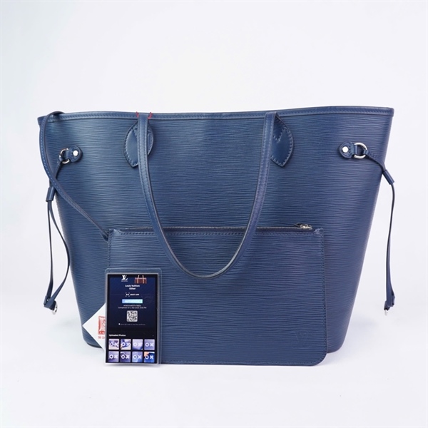 Túi LV Neverfull xanh đậm kèm ví (CA2123) sz46 KG+