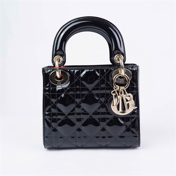Túi Dior Lady đen bóng (15-MA-0213) szMini KG+