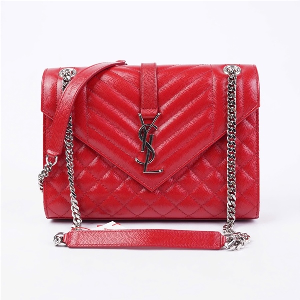 Túi YSL đỏ (ARG487206-0718) sz24 (BMC) KG+