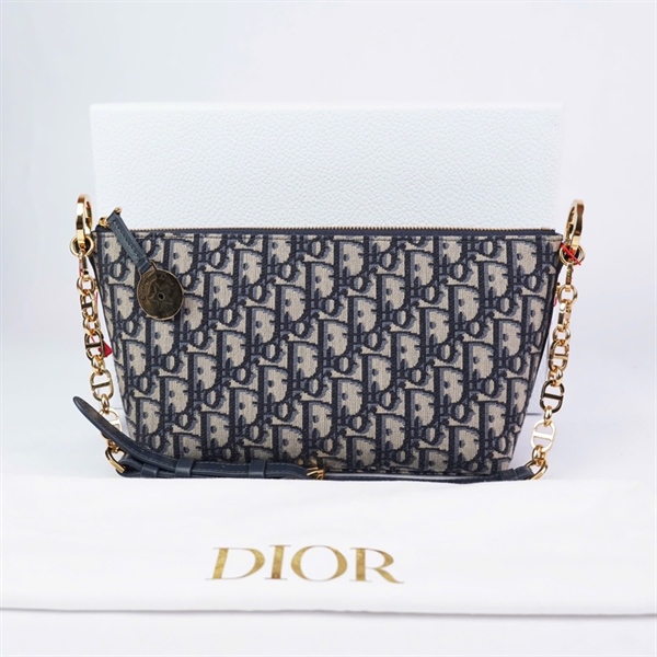 Túi Dior kẹp nách xám sz28 KG+