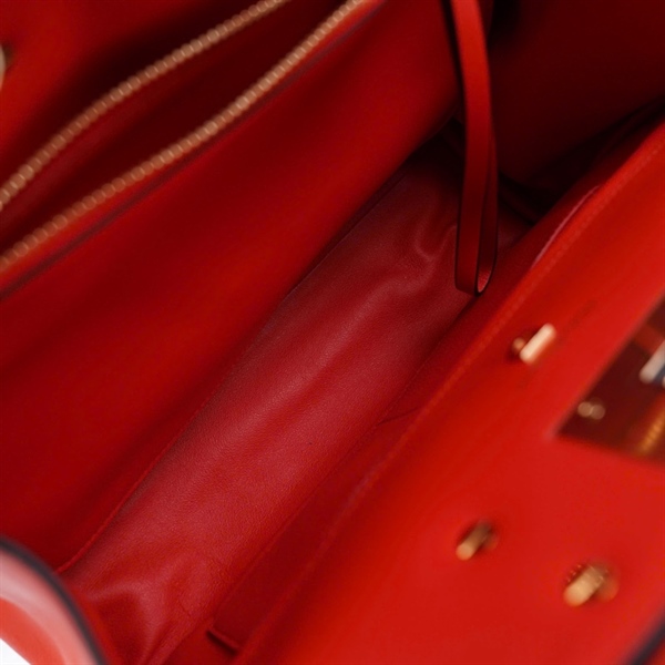 Túi Salvatore Handle đỏ ánh cam (AU-21-H159) sz28 (A-T) KG+