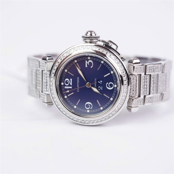 Đồng hồ Cartier full kim mặt xanh kim độ (818660CD) sz41 (HC) KG+