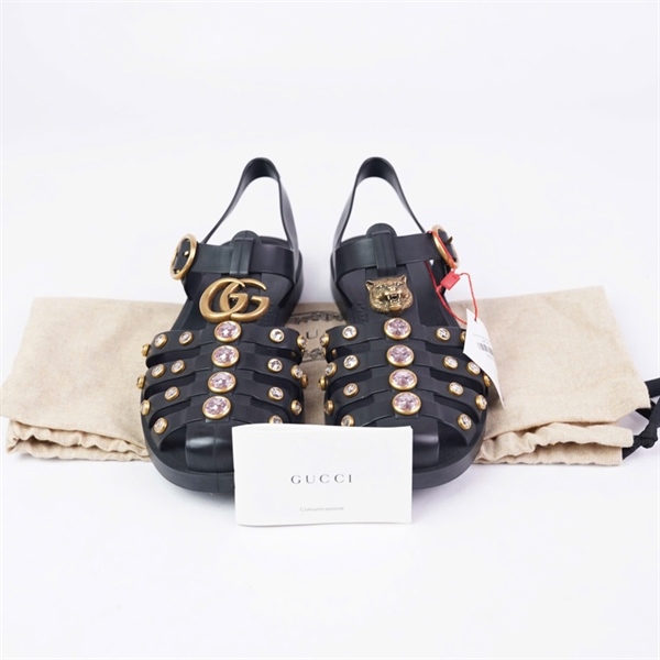 Giày GG đen đính đá sz36 (BMC) KG+