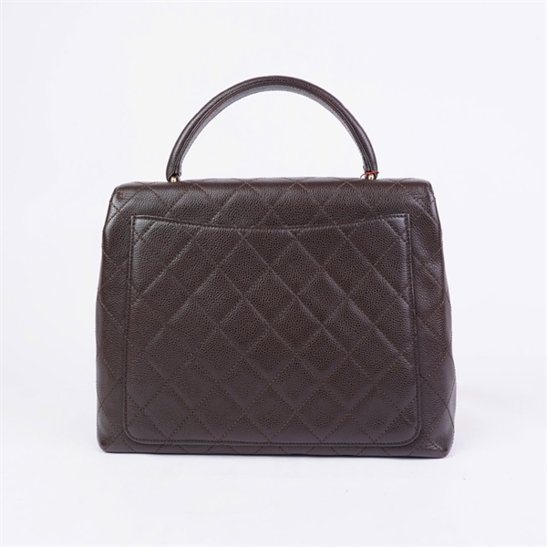 Túi Chanel Coco Handle nâu có lót form (6898718) sz30 (HN) KG+