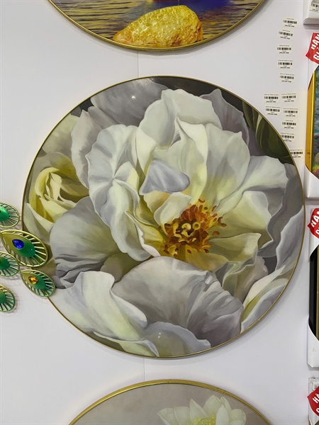 HOA TRẮNG TRANH TRÒN