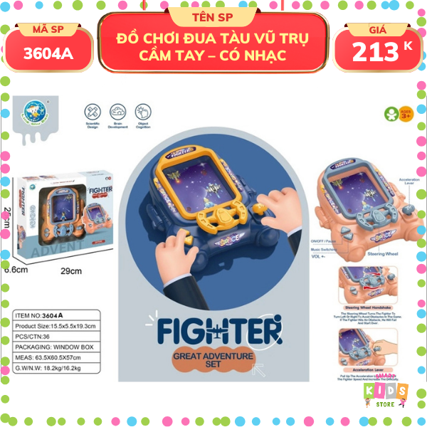Đồ Chơi Đua Tàu Vũ Trụ Cầm Tay Có Nhạc – Tăng Tốc Kịch Tính, Vui Nhộn Cho Bé