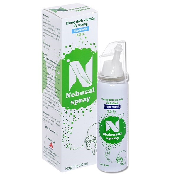 DD xịt mũi Nebusal Spray ưu trương 2,3% (Hộp 1 lọ 50ml) - CPC1 Hà Nội