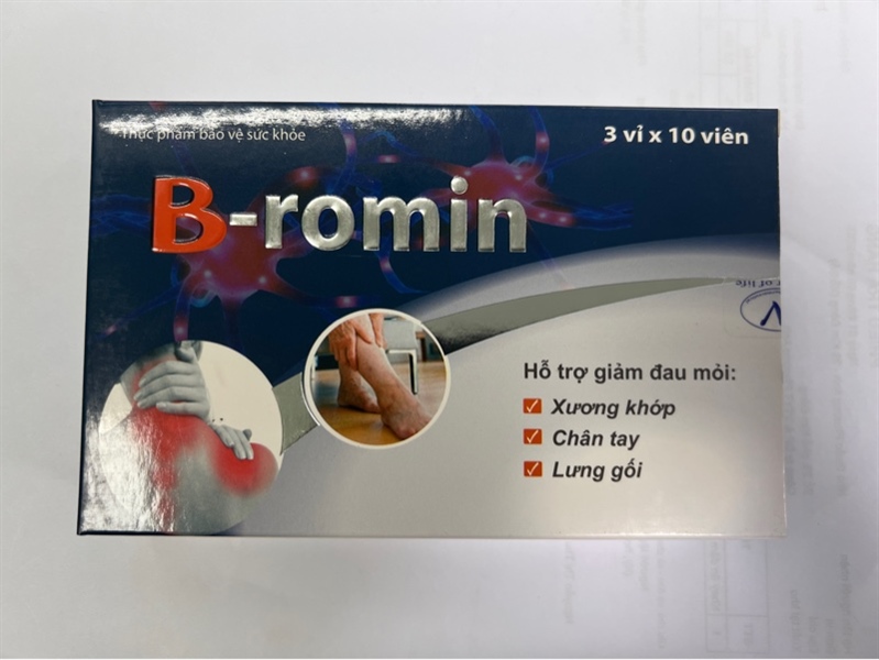 B-romin Napharco Hỗ trợ mạnh gân xương, giảm đau mỏi xương khớp, chân tay, lưng gối (H*3vỉ*10viên)