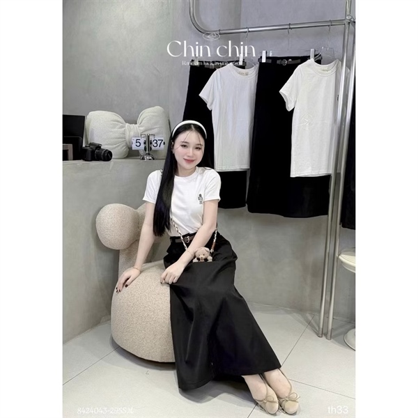 Set Phông Mix Chân Váy kèm Đai Chin 🌸