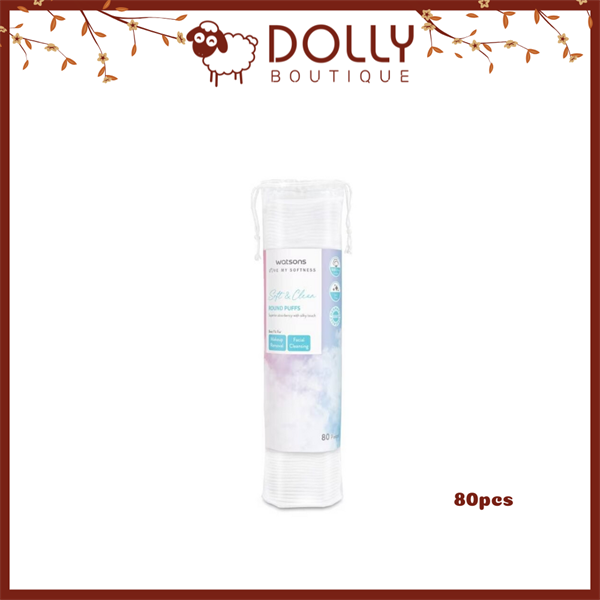 Bông Tẩy Trang Watsons Round Puffs 80M