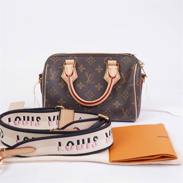 Túi LV Speedy hoa nâu kèm ổ+ 2 chìa sz20 (A-T) KG+