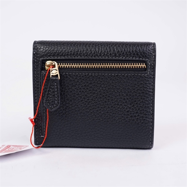 Ví Coach đen gập 3 C nhỏ KG+