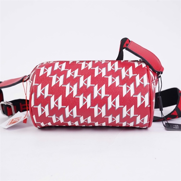 Túi Karl Lagerfeld trống đỏ chữ trắng kèm ví sz20 KG+