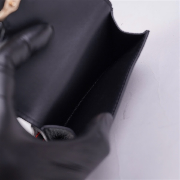 Ví Coach đen gập 3 hoạ tiết KG+