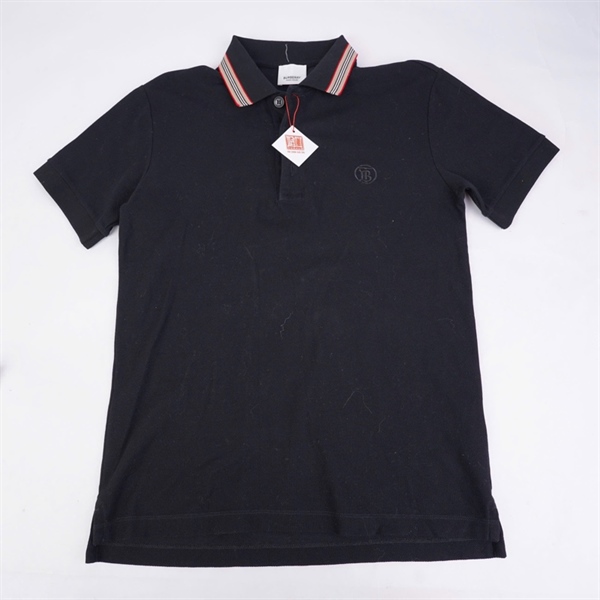 Áo thun BBR đen cổ sọc (BQ) KG+