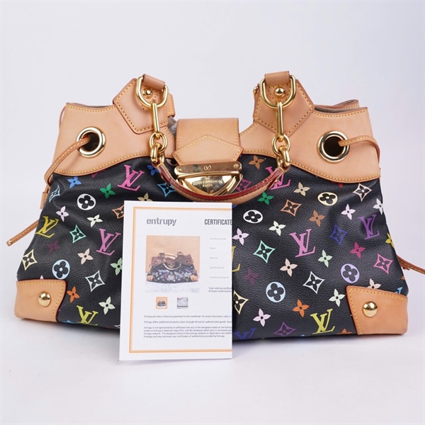 Túi LV Ursula Multicolore đen in hoa sz42 (HC) +