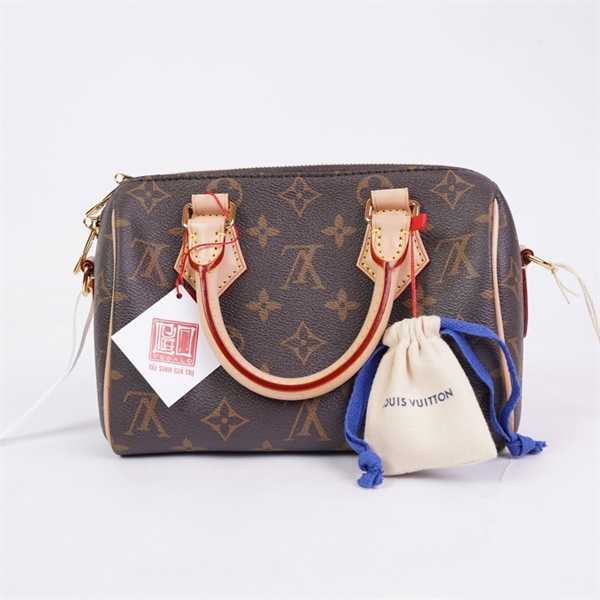 Túi LV Speedy hoa nâu kèm ổ+ 2 chìa sz20 (A-T) KG+