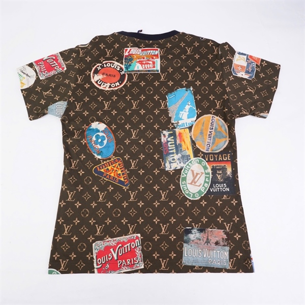 Áo thun LV hoa nâu in hình (BQ) KG+