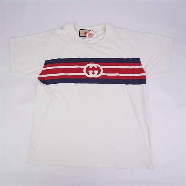 Áo thun GG trắng sọc ngang (BQ) KG+