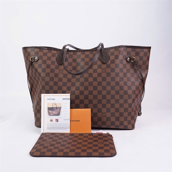 Túi LV Neverfull ô vuông nâu kèm ví sz55 (HC) +