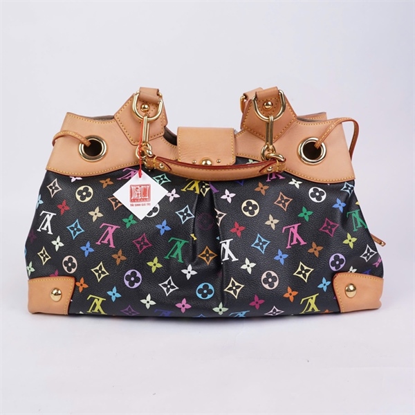 Túi LV Ursula Multicolore đen in hoa sz42 (HC) +