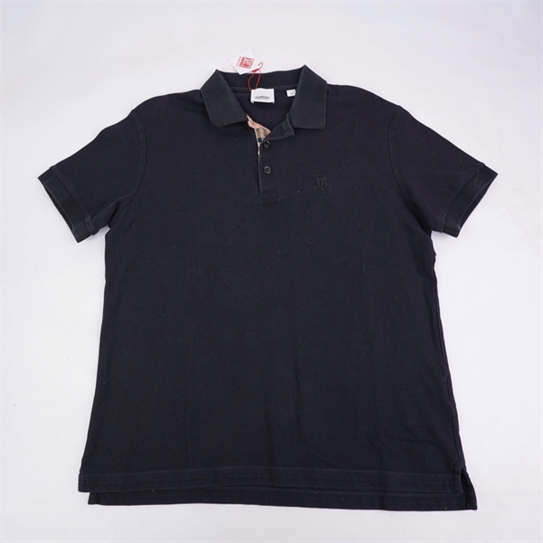 Áo thun BBR đen cổ kẻ sọc (BQ) KG+