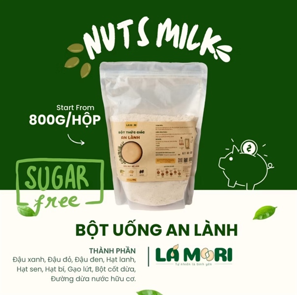 Bột thức giấc an lành Lá Mori có đường Túi 800g