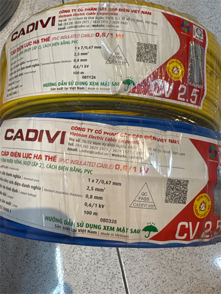 Dây đơn cadivi CV/LF 2.5