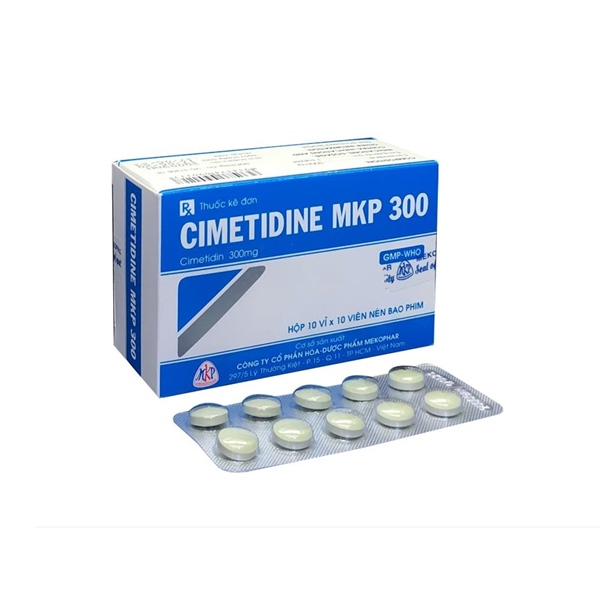 Thuốc Cimetidin MKP 300mg- Mekophar- Điều trị viêm loét dạ dày, tá tràng- H*10vỉ*10viên