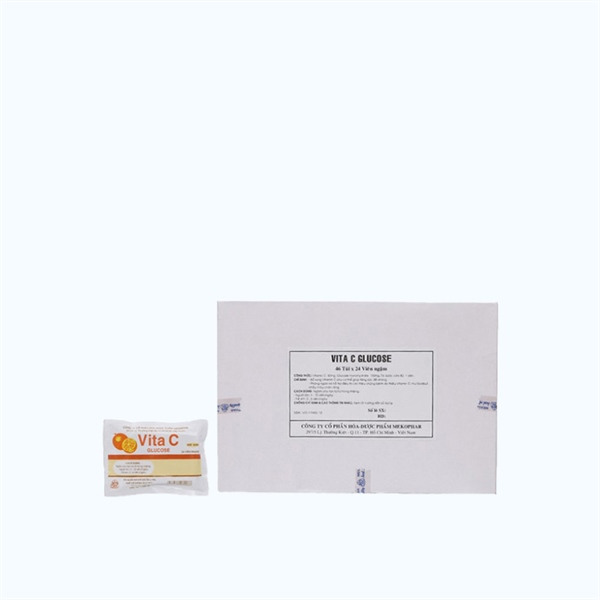 Viên ngậm Vita C Glucose - bổ sung vitamin C tăng sức đề kháng (46 túi x 24 viên) - MEKOPHA