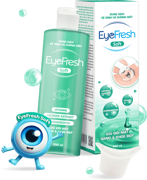 Dung dịch vệ sinh và dưỡng mắt Eyefresh soft (Hộp 1 chai x 300ml) - Meracine
