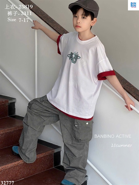 32777- Áo BBN trắng chữ WANG