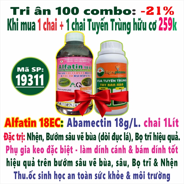 Combo Alfatin 1 Lít + 1 chai Vua Tuyến Trùng 200ml (3*)