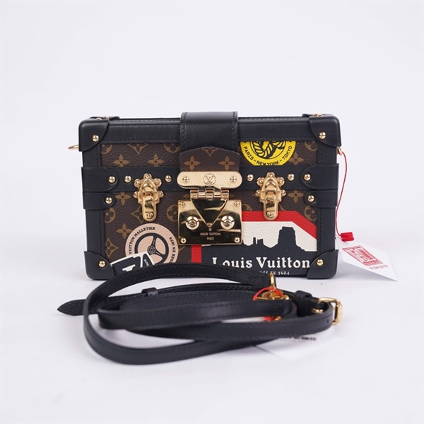 Túi LV Trunk đen in họa tiết sz19 (LN) KG+