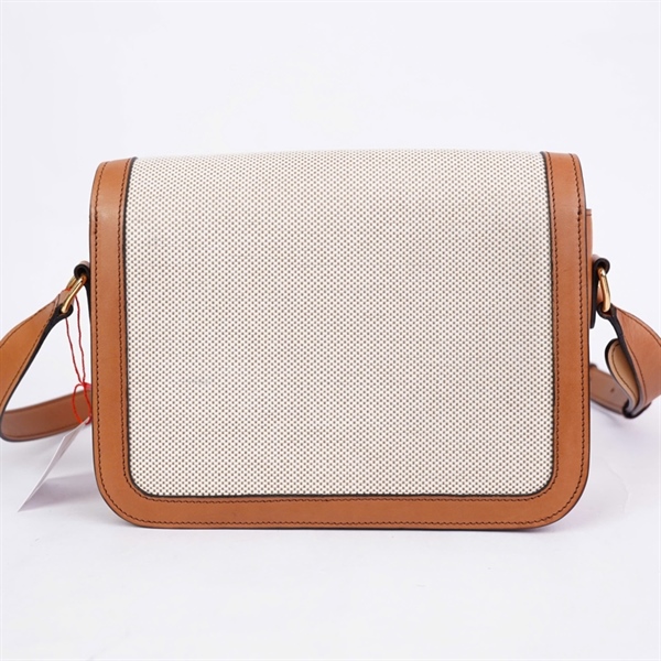 Túi Celine trắng viền nâu (F-CE-2260) sz22 (LN) KG+