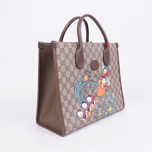 Túi GG Tote xám in họa tiết (A033777424) sz31 (LN) KG+