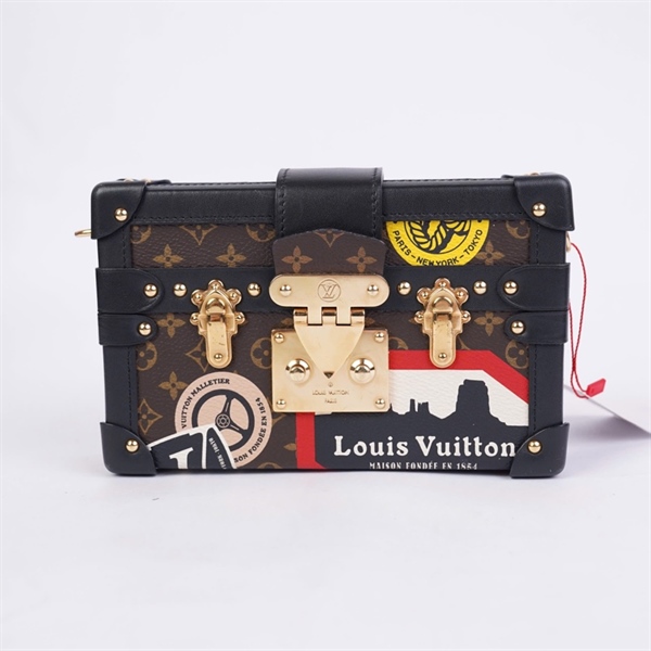 Túi LV Trunk đen in họa tiết sz19 (LN) KG+