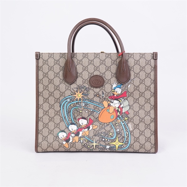 Túi GG Tote xám in họa tiết (A033777424) sz31 (LN) KG+