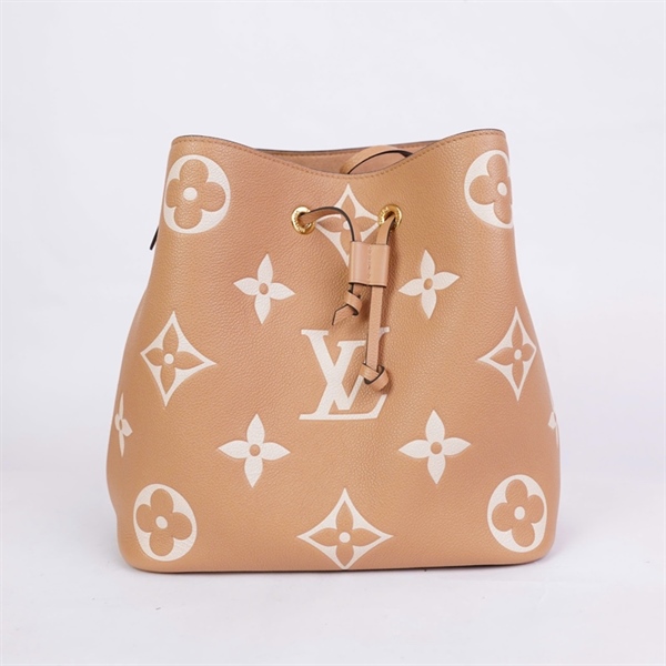 Túi LV NéoNóe nude in hoa kèm ví (HT) sz25 +