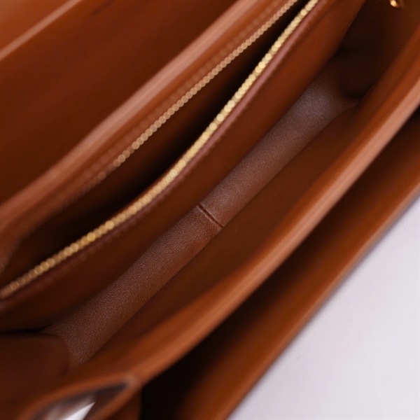 Túi Celine trắng viền nâu (F-CE-2260) sz22 (LN) KG+