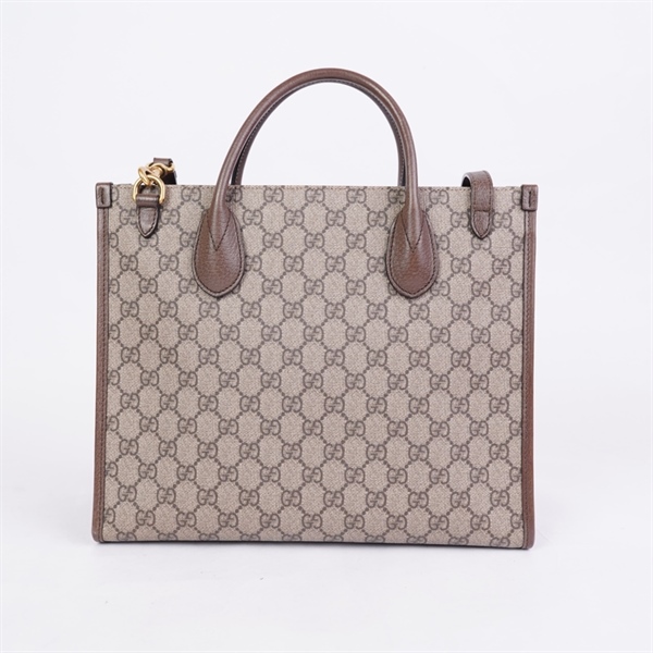 Túi GG Tote xám in họa tiết (A033777424) sz31 (LN) KG+