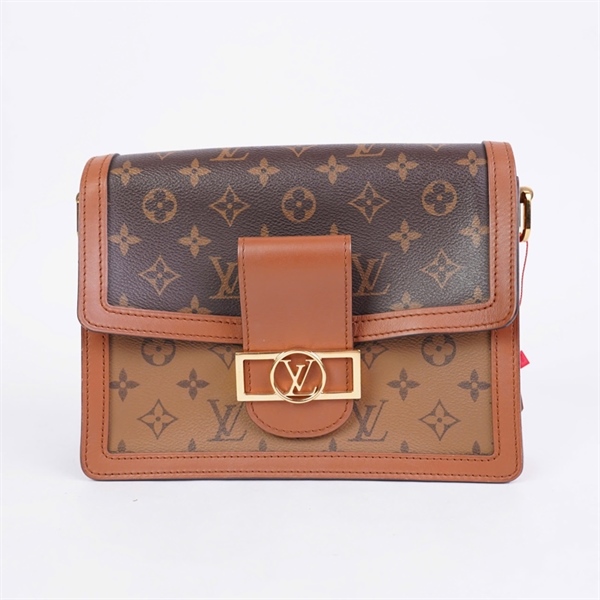 Túi LV Dauphine hoa nâu 2strap (AA4149) sz24 KG+