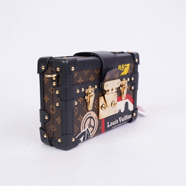 Túi LV Trunk đen in họa tiết sz19 (LN) KG+