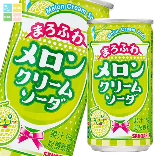 Nước soda kem dưa lưới Sangaria Melon Cream Soda 190ml