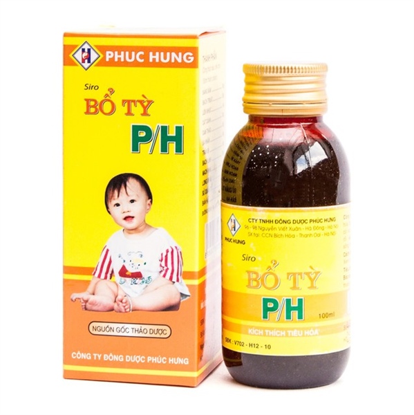 Siro Bổ tỳ P/H 100ml (Thùng 80 chai x 100ml) - CTTNHH Đông dược Phúc Hưng