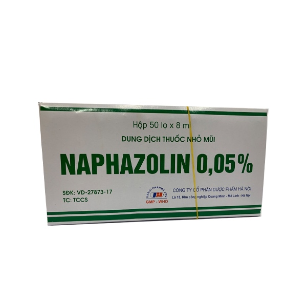 Thuốc nhỏ mũi Naphazolin 0,05% 8ml (Hộp 50 lọ) - DP Hà Nội