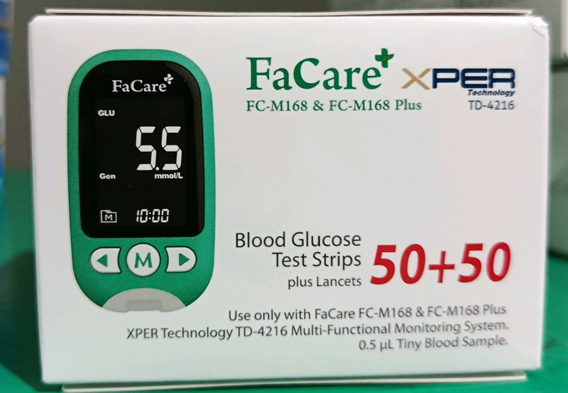 Que thử đường huyết TD-4216 (FC-M168) (Hộp 50 Test + 50 kim) - Taiwan