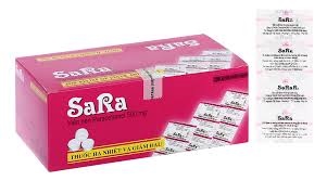 Thuốc Sara 500mg Thai Lan điều trị đau đầu, đau bụng kinh (20 vỉ x 10 viên)