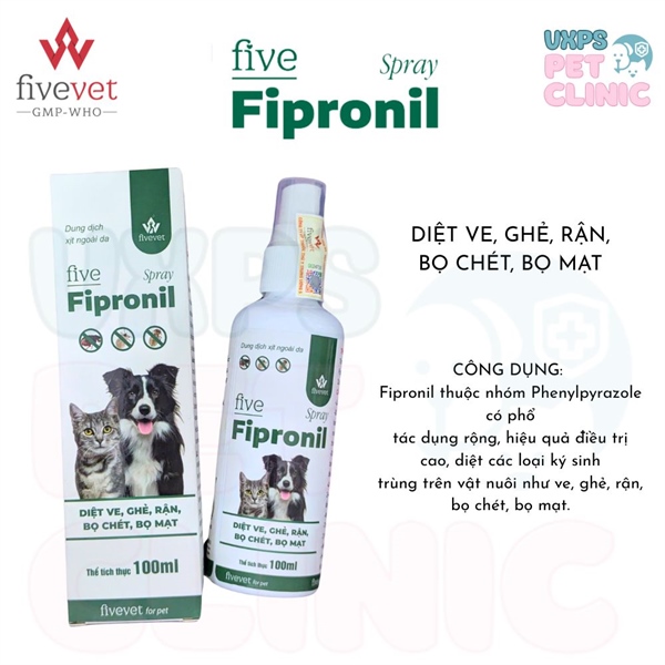Xịt ve Five-Fipronil 100ml